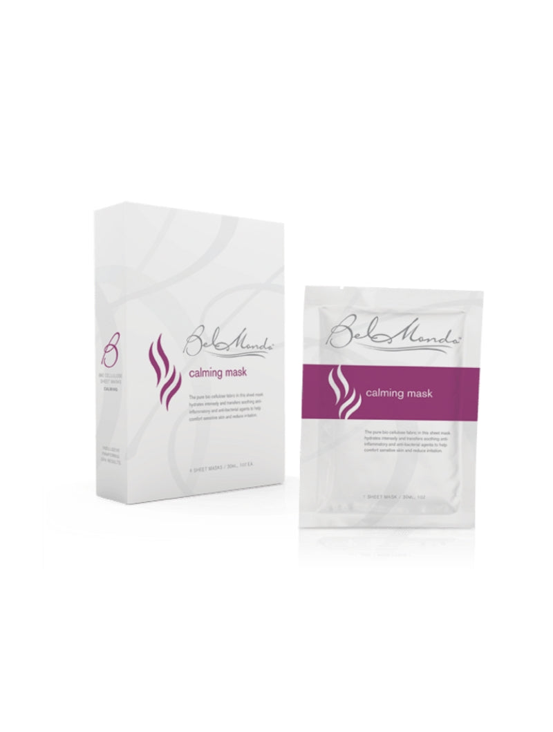 bel mondo calming mask box and packaging