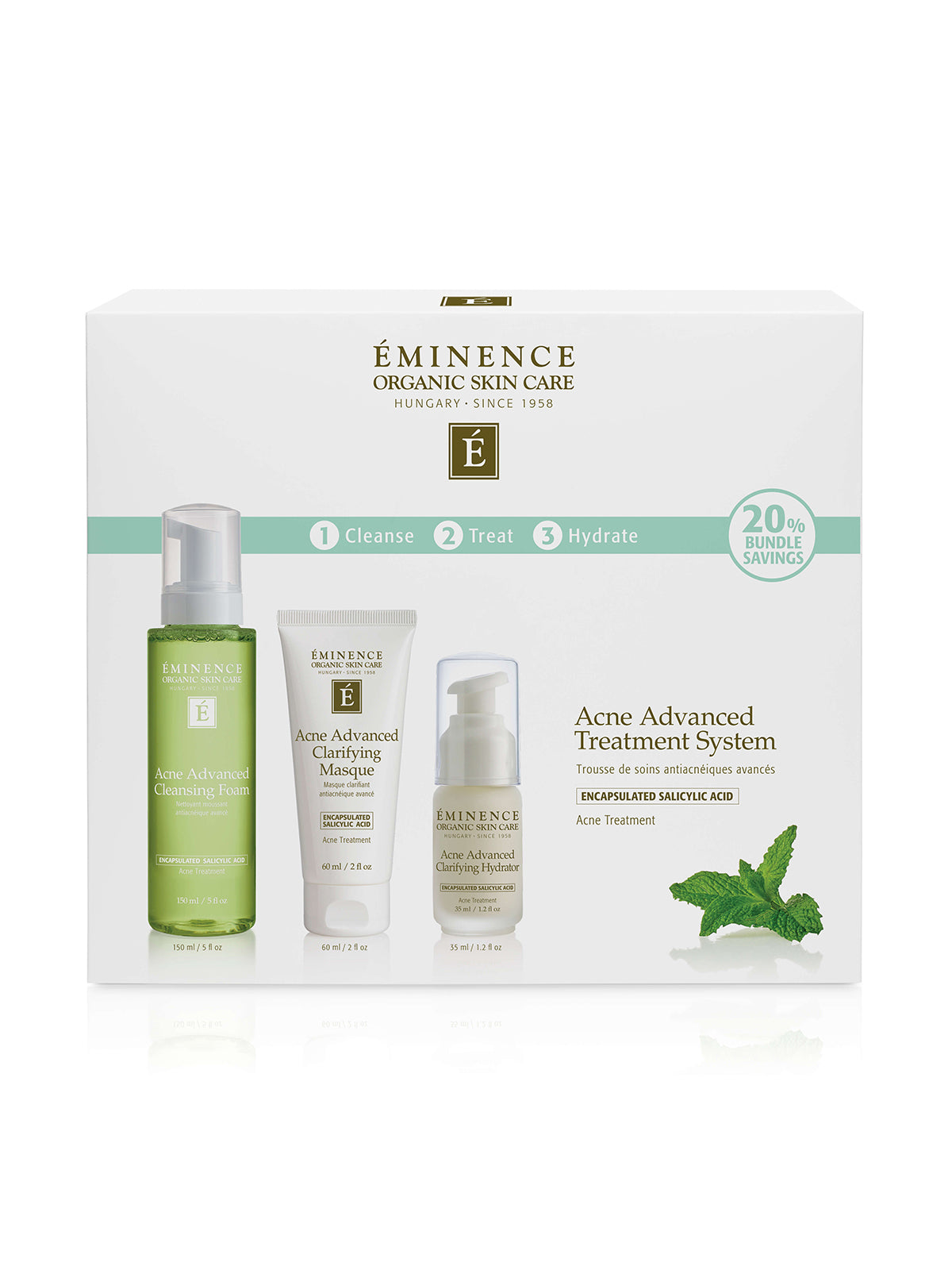 Box of acne advaced treatment system products